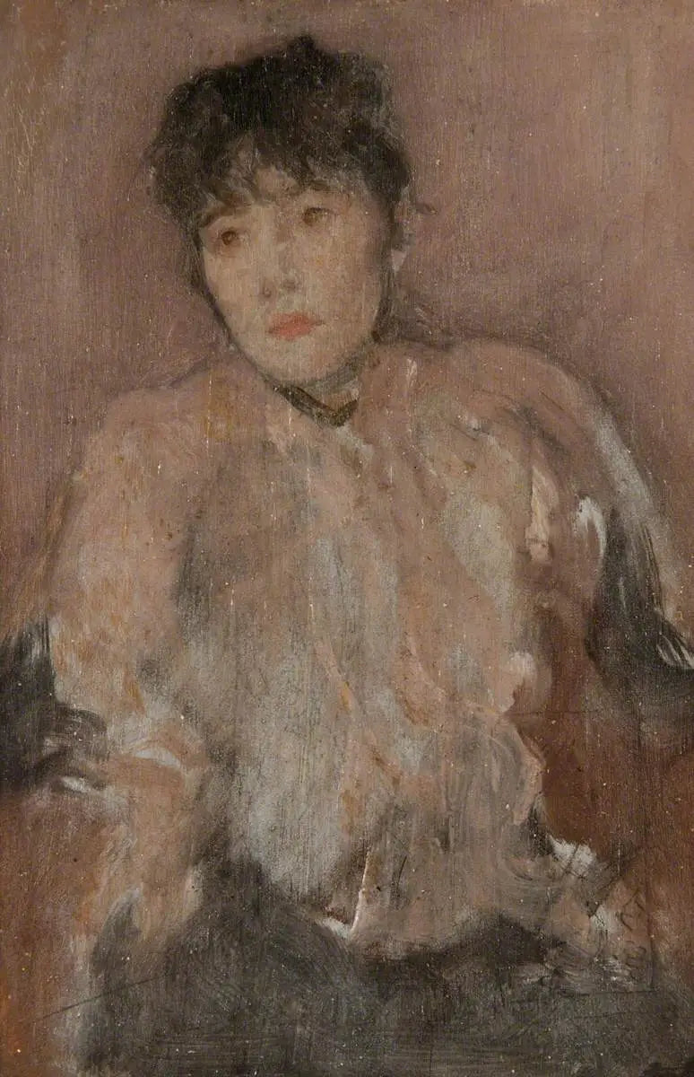 L'écharpe rose - James Abbott McNeill Whistler image 1 copie peinte à la main à l’huile