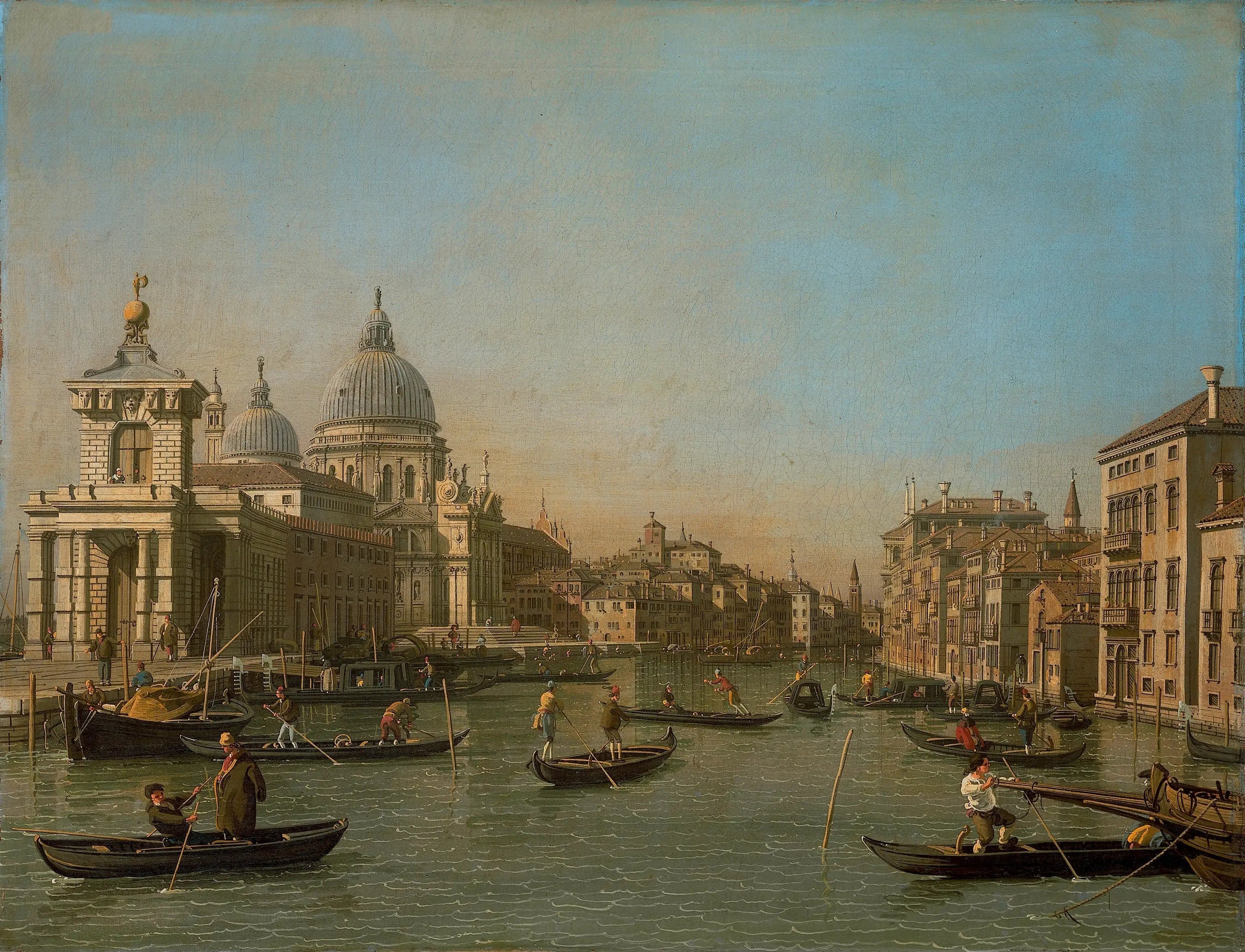 L'Embouchure du Grand Canal à la pointe de la Douane et Santa Maria della Salute - Canaletto image 1 reproduction réalisée par Alpha Reproduction
