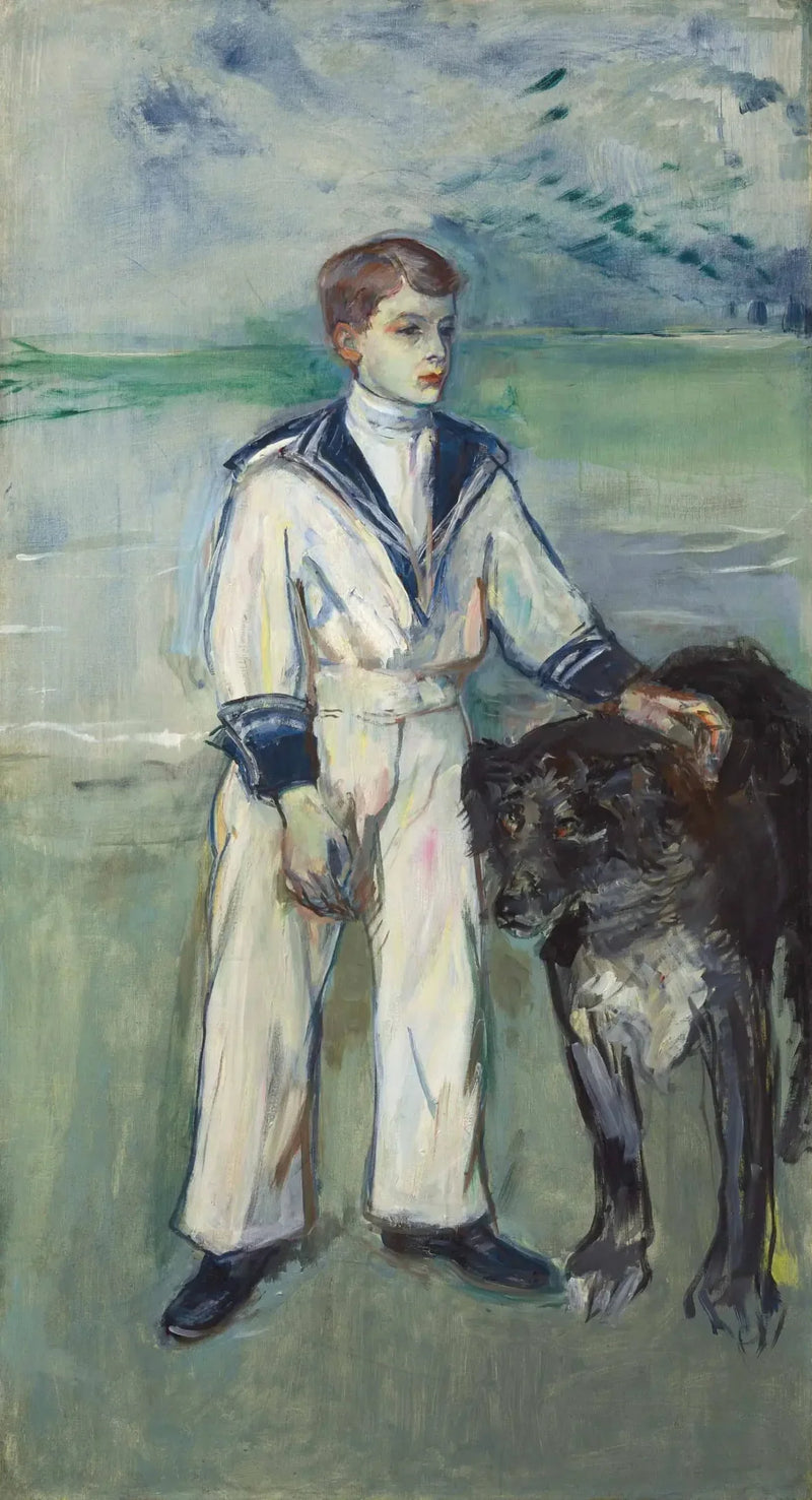 कुत्ते के साथ बच्चा, मैडम मार्थे का बेटा और कुतिया पामेला, तौस्सात - हेनरी डे टूलूज़-लॉट्रेक