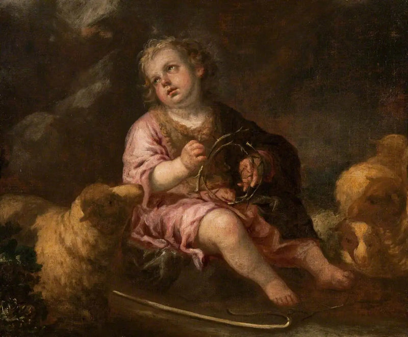 बच्चे यीशु जैसे अच्छा चरवाहा - बारटोलोमे़ Esteban Murillo