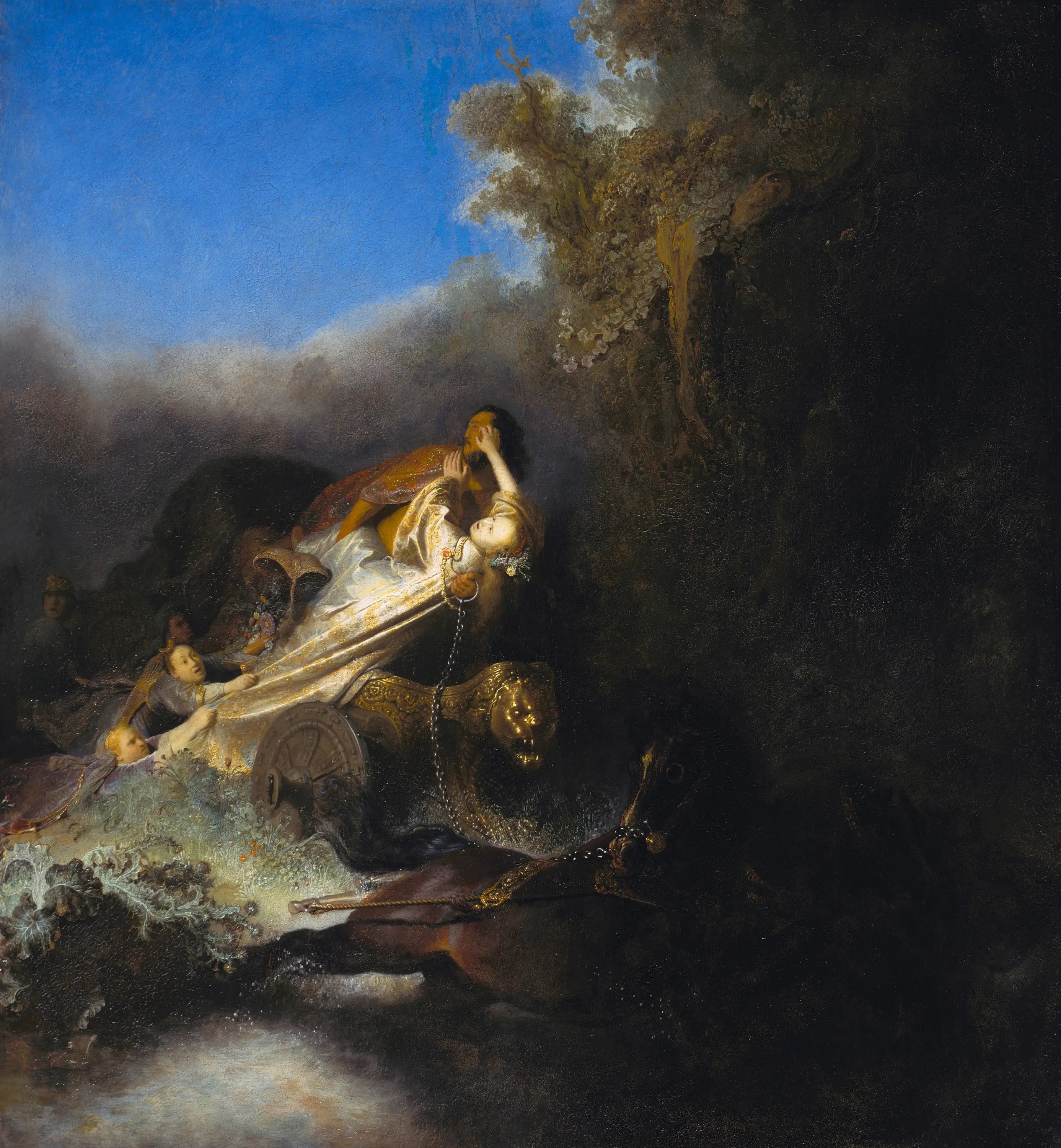 L'Enlèvement de Proserpine - Rembrandt image 1 copie peinte à la main à l’huile
