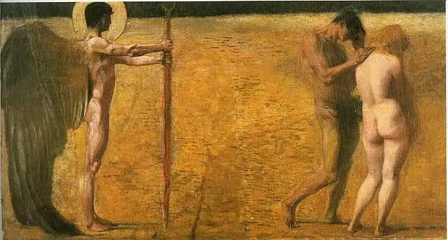 'स्वर्ग से निष्कासन - फ्रांज वॉन स्टक'