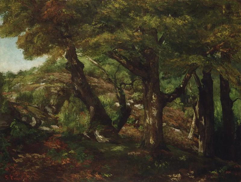जंगल का किनारा - Gustave Courbet