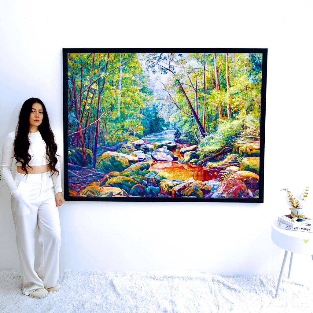 The Beautiful Forest - Kanchana | 160 X 120 cm Reproductions de tableaux à la peinture à l’huile
