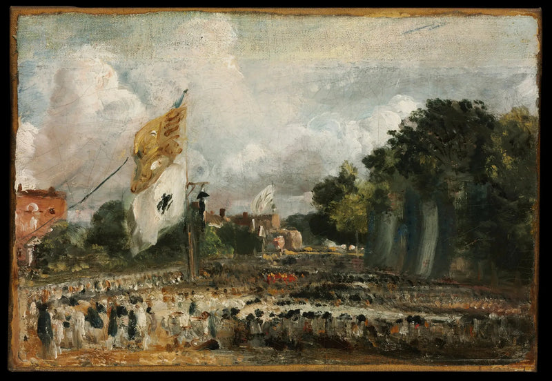 1814 में फ्रांस और गठबंधन शक्तियों के बीच पेरिस में समाप्त हुई ईस्ट बर्गहोल्ट में शांति का जश्न - जॉन कॉन्स्टेबल