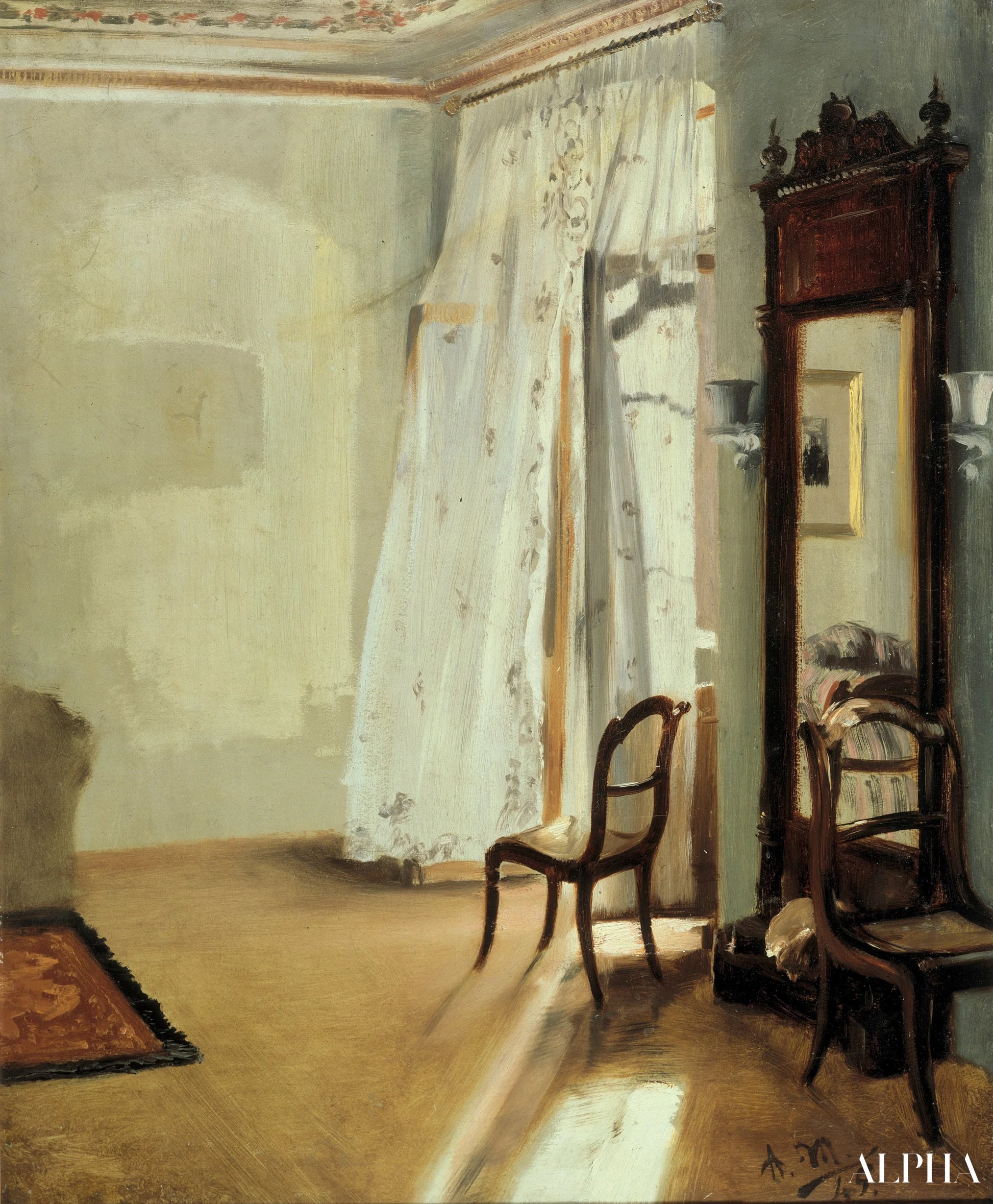 Reproduction du tableau « La chambre du balcon - Adolph von Menzel » par Alpha Reproduction en peinture à l’huile