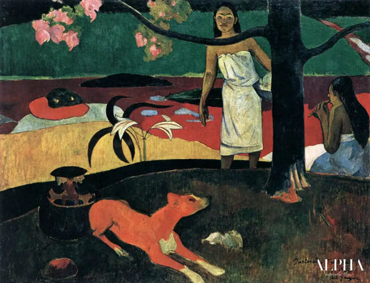 La chanson tahitienne des bergers - Paul Gauguin - Reproductions de tableaux et peintures haut de gamme