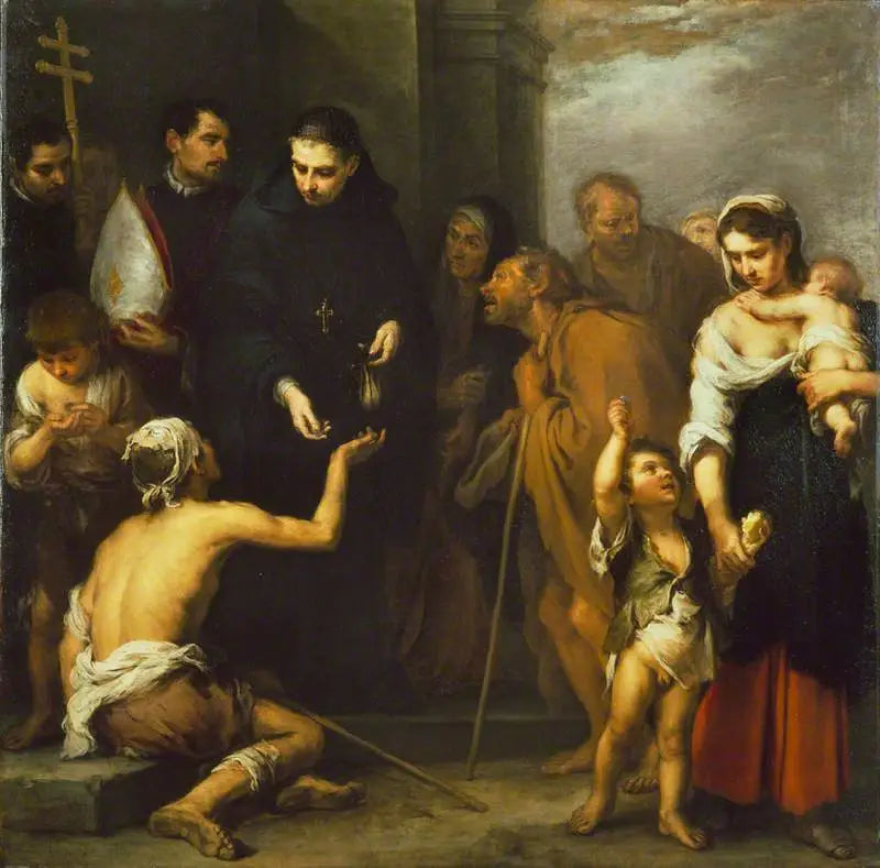 सेंट थॉमस दे विलानुएवा की चैरिटी - बारटोलोमे़ Esteban Murillo