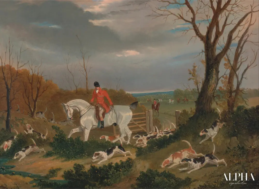 La chasse au Suffolk : Aller à la couverture près de Herringswell - John Frederick Herring Snr - Reproductions de tableaux et peintures haut de gamme