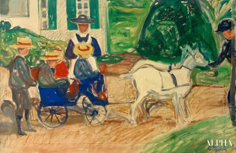 La chèvre et le chariot - Edvard Munch - Reproductions de tableaux et peintures haut de gamme