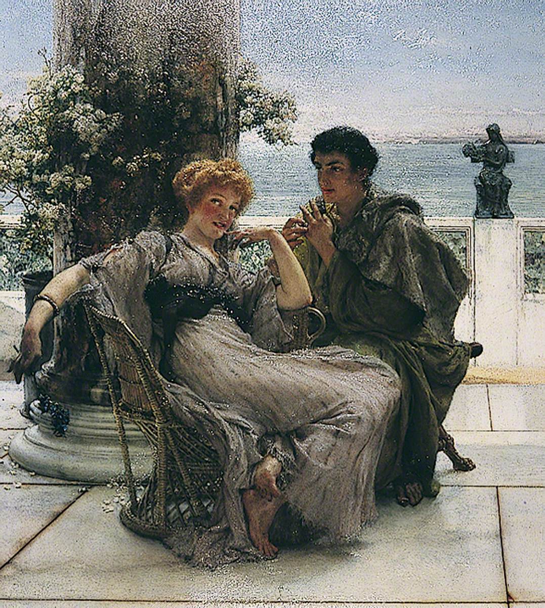 La cour (La proposition) - Lawrence Alma-Tadema - Alpha Reproduction