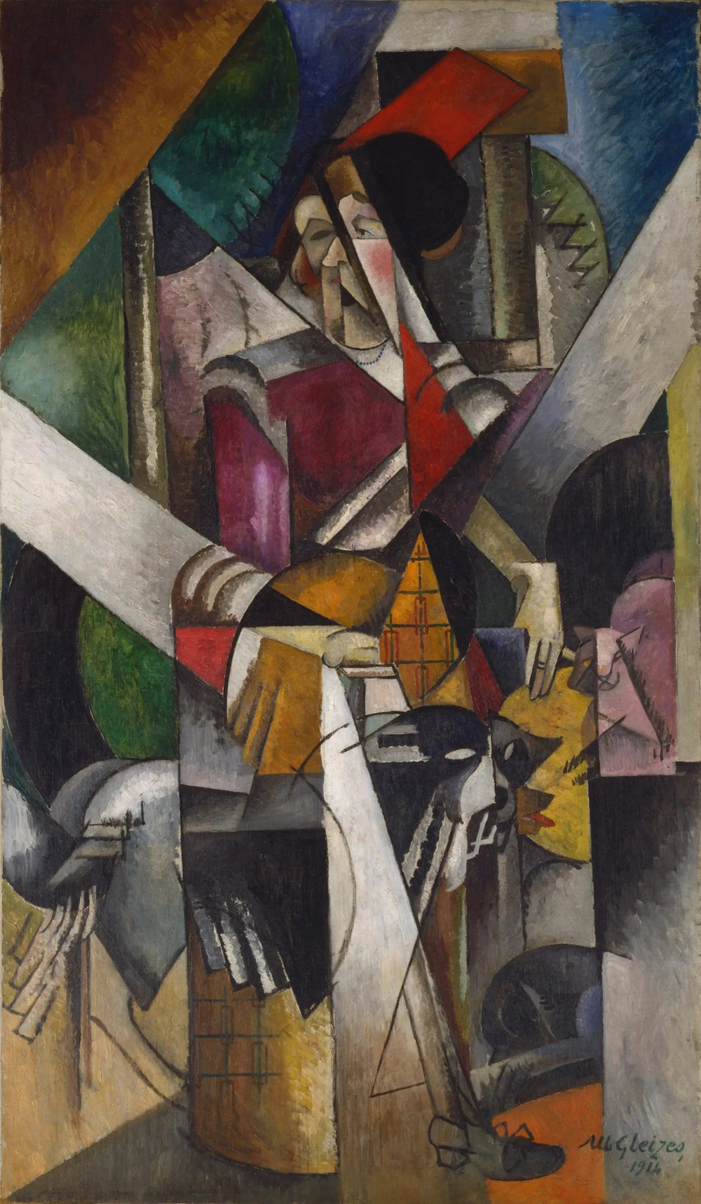 La Dame aux bêtes - Albert Gleizes image 1 tableau peint à l’huile sur toile
