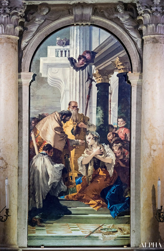 La Dernière communion de sainte Lucie - Giambattista Tiepolo - Reproductions de tableaux et peintures haut de gamme