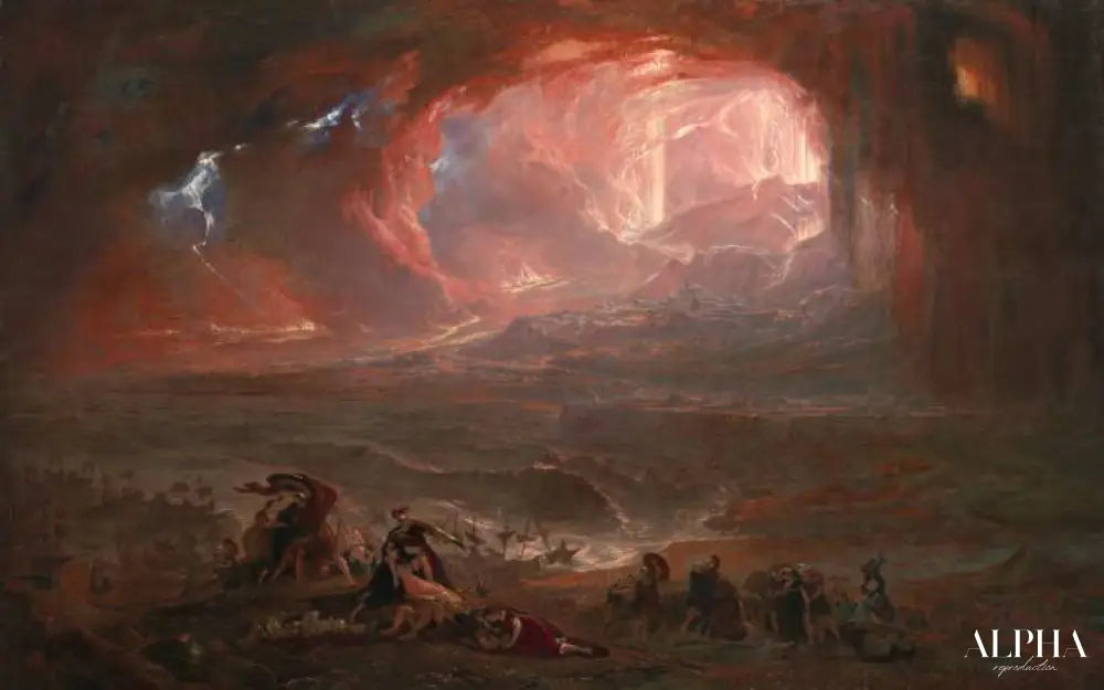 La destruction de Pompéi et d'Herculanum - John Martin - Reproductions de tableaux et peintures haut de gamme