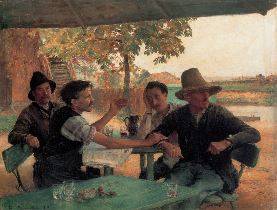 La Discussion politique - Émile Friant