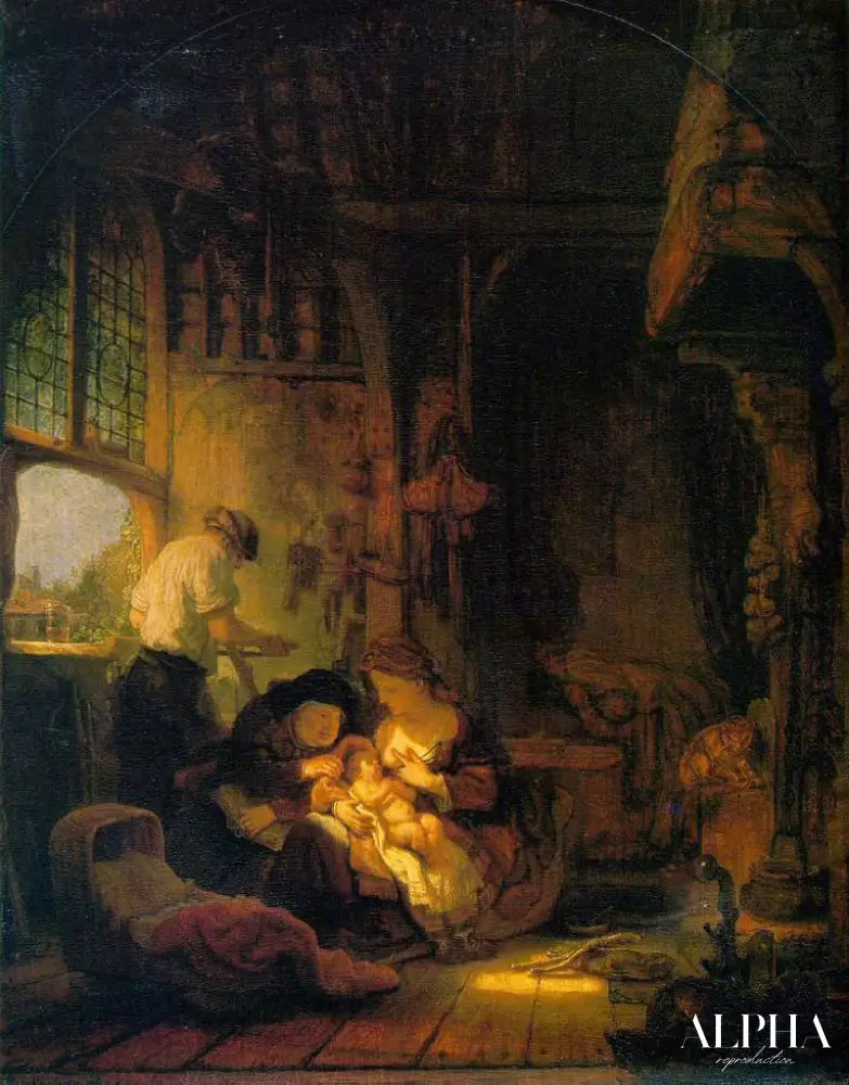 La famille de Zimmermann Joseph (ou : la Sainte Famille) - Rembrandt van Rijn - Reproductions de tableaux et peintures haut de gamme