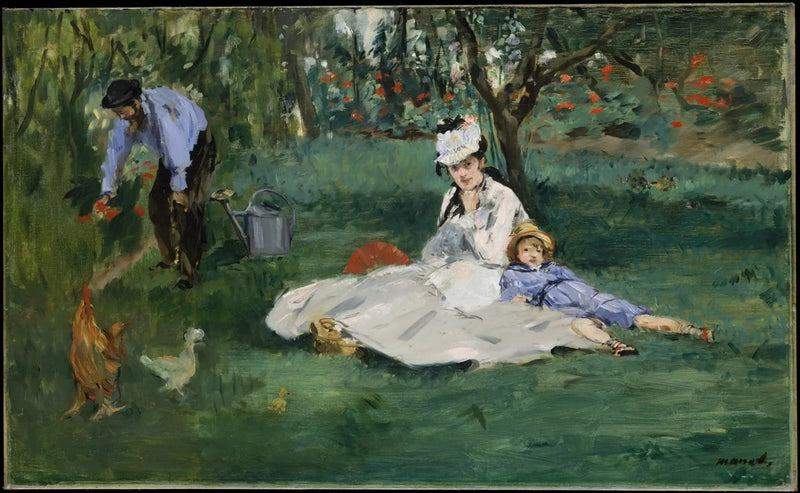 मोने परिवार अपने बगीचे में आर्जेंट्यूइल - Édouard Manet