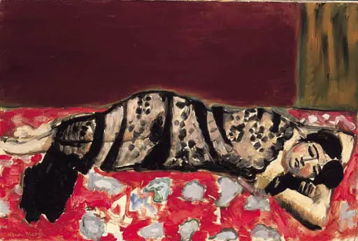 डिवान पर महिला - हेनरी मातिस्स