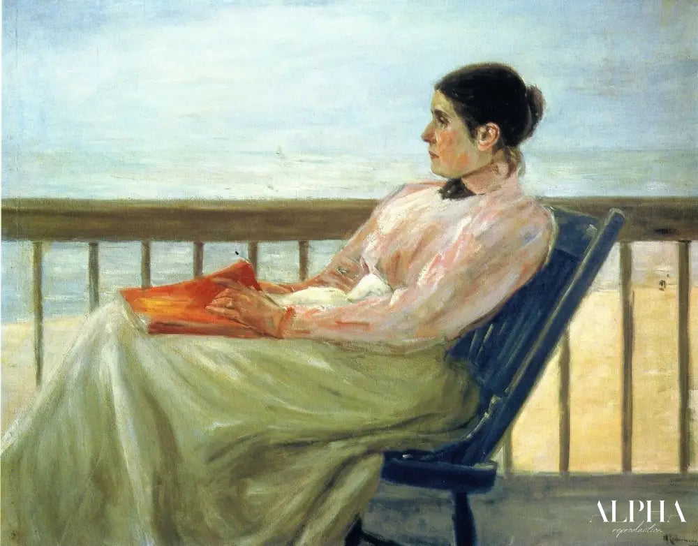 La femme de l'artiste sur la plage - Max Liebermann - Reproductions de tableaux et peintures haut de gamme