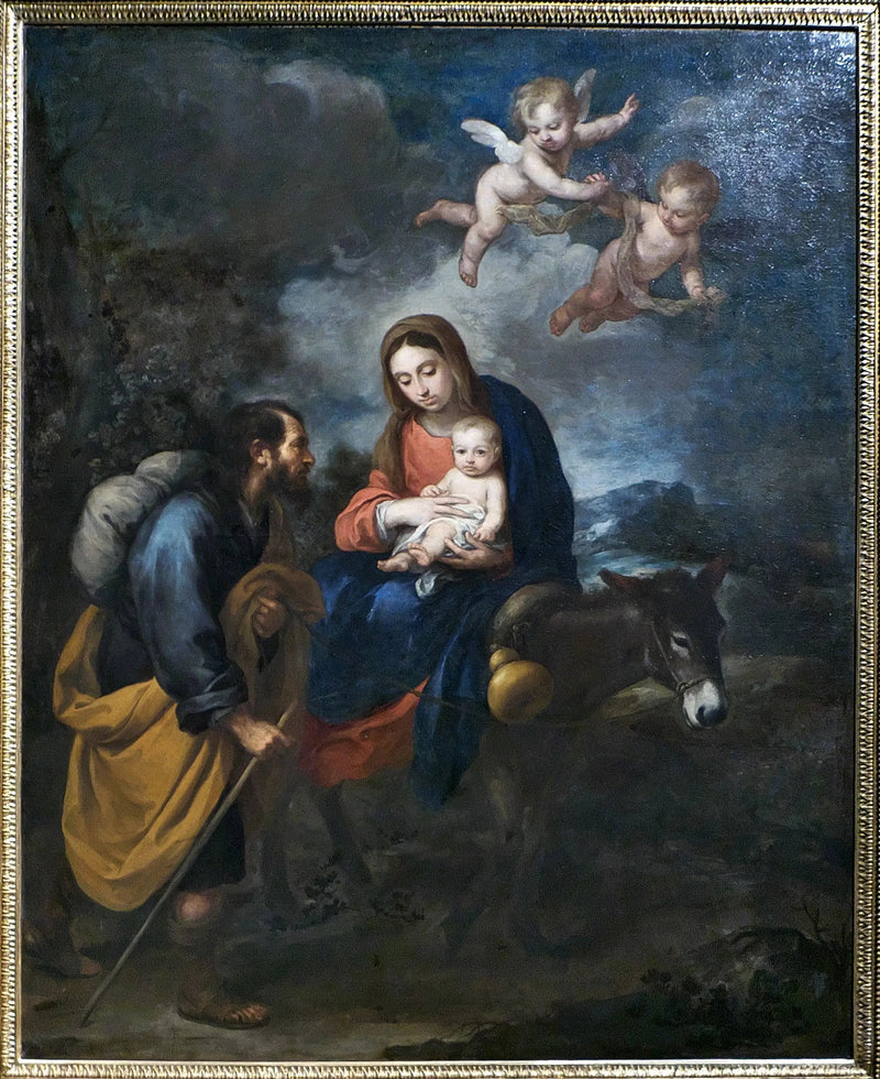 मिस्र में भागना - बार्टोलोमे Esteban Murillo