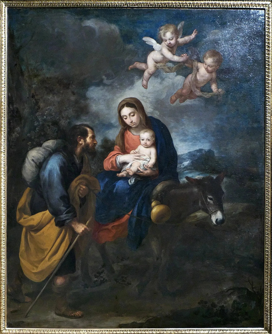 मिस्र में भागना - बार्टोलोमे Esteban Murillo