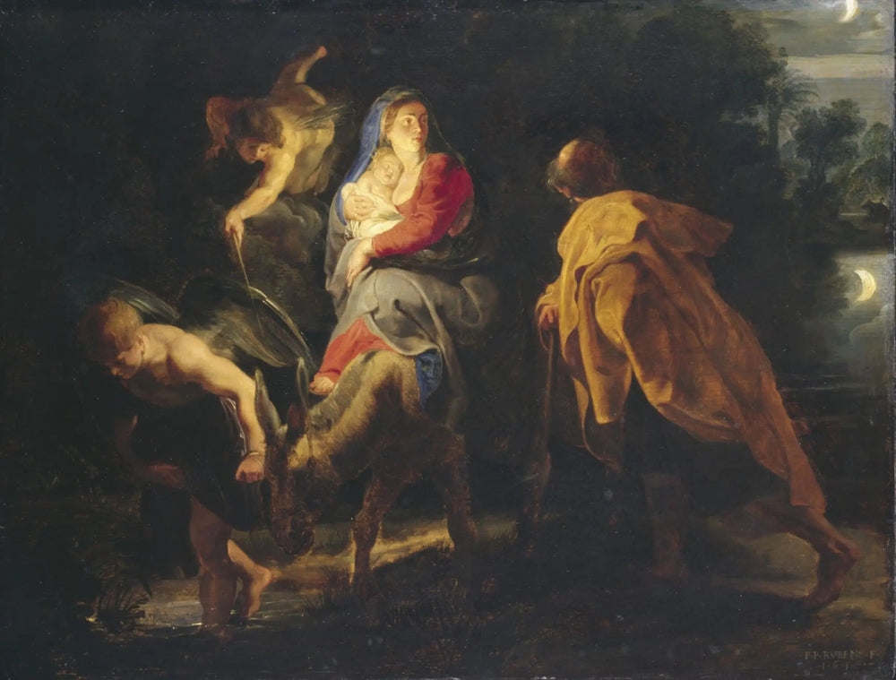 La fuite en Égypte - Peter Paul Rubens image 1 reproduction de peinture à l’huile