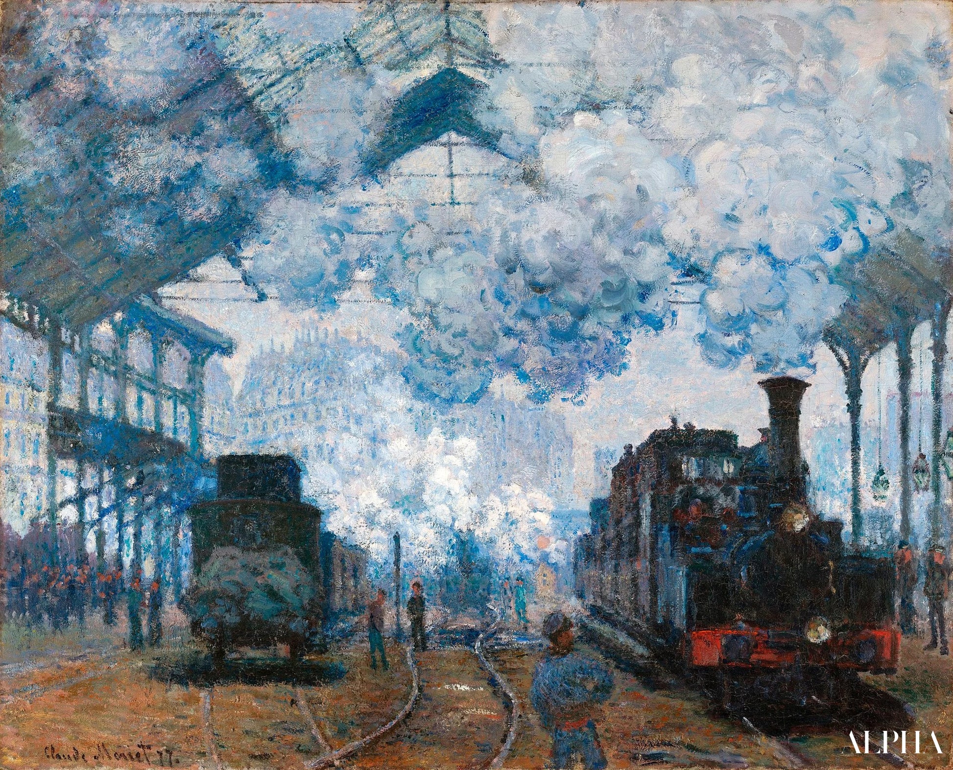 La Gare Saint-Lazare, arrivée d'un train - Claude Monet - Reproductions de tableaux et peintures haut de gamme