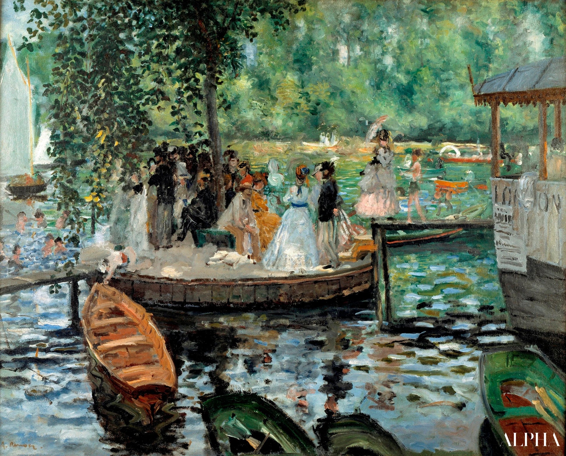 La Grenouillère - Pierre-Auguste Renoir - Reproductions de tableaux et peintures haut de gamme