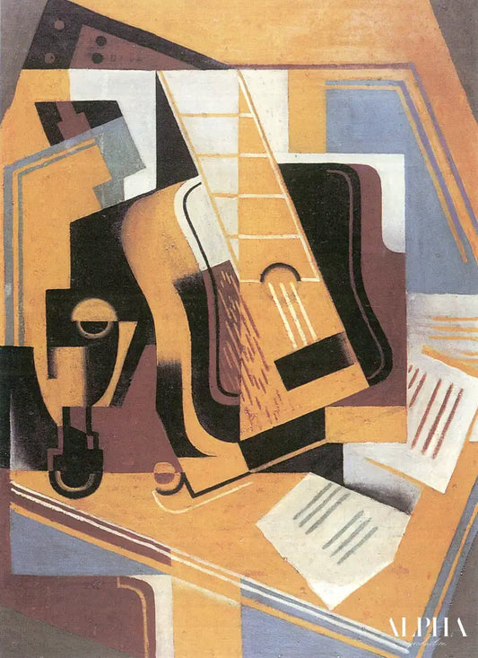 La guitare - Juan Gris - Reproductions de tableaux et peintures haut de gamme