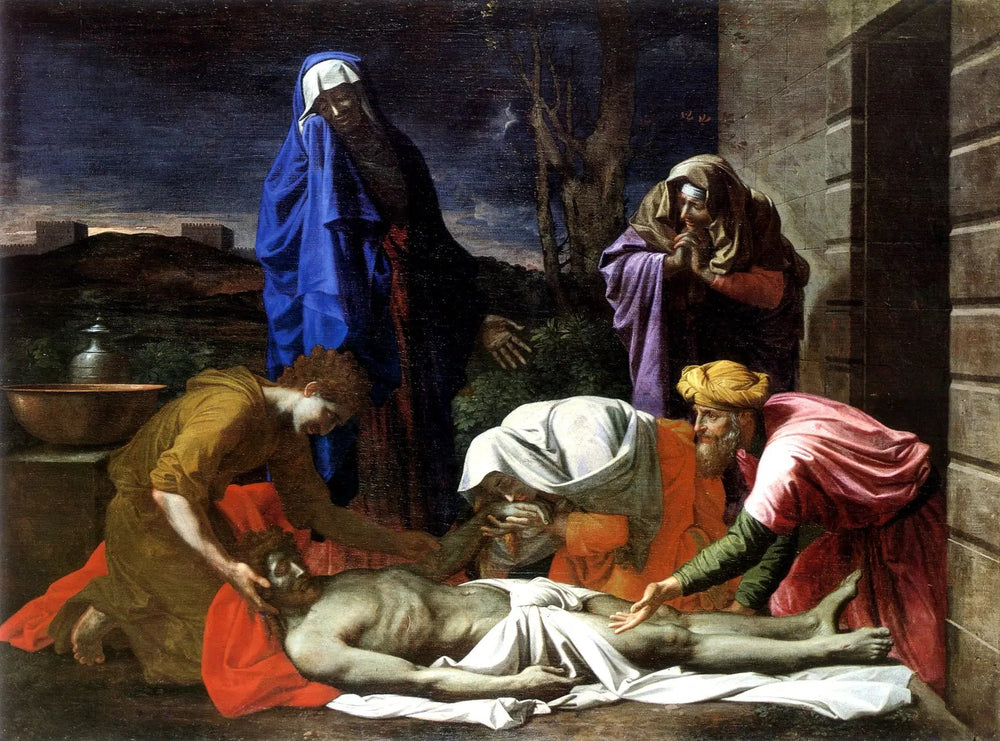 La Lamentation sur le Christ mort - Nicolas Poussin image 1 copie de tableau peinte à la main