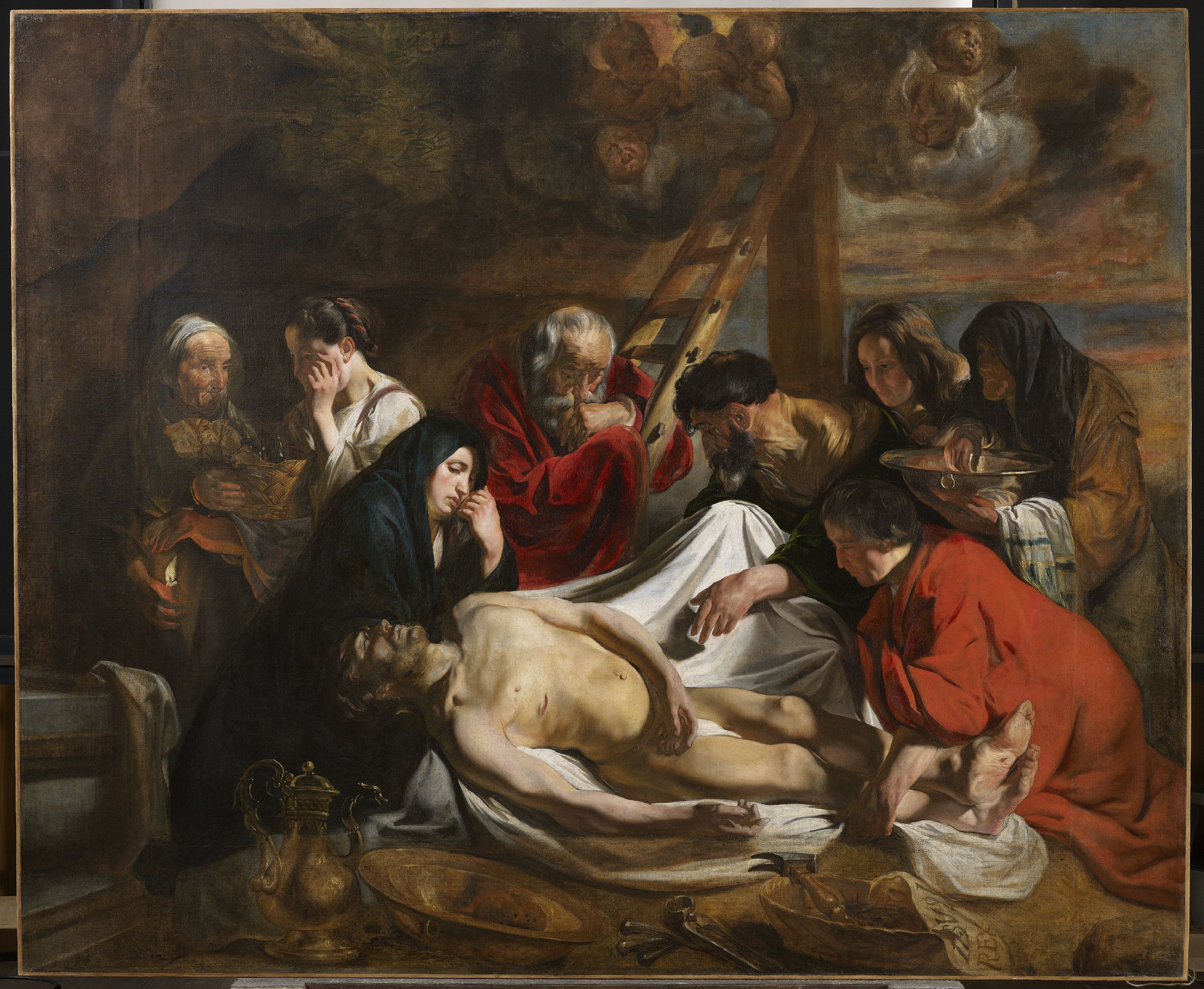 La lamentation sur le corps du Christ mort - Jacob Jordaens image 1 reproduction d’œuvre d’art à l’huile