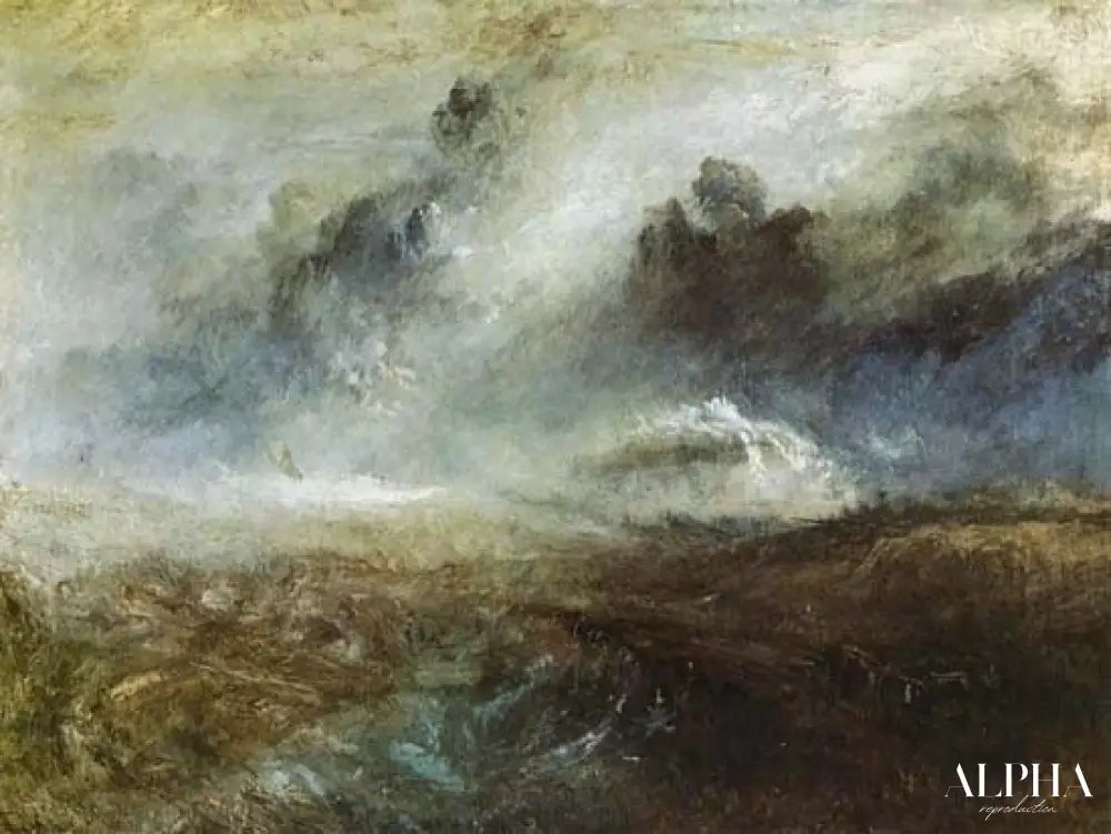 La mer mouvementée avec l'épave - William Turner - Reproductions de tableaux et peintures haut de gamme