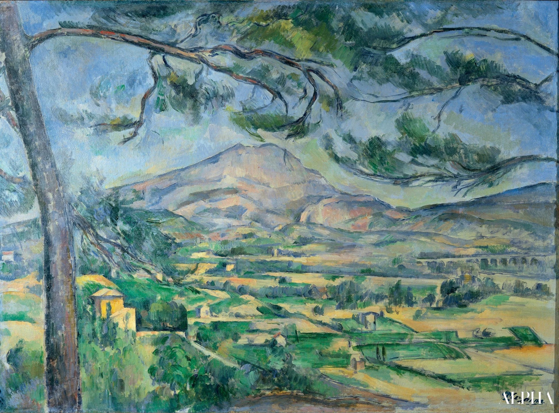 La Montagne Sainte-Victoire au grand pin - Paul Cézanne - Reproductions de tableaux et peintures haut de gamme