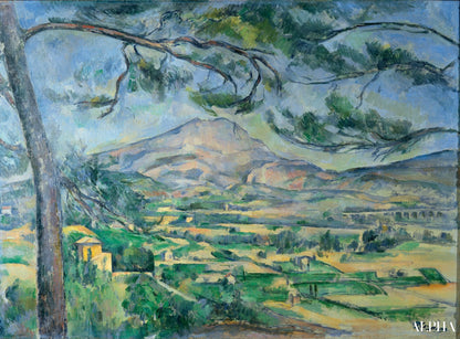 La Montagne Sainte-Victoire au grand pin - Paul Cézanne - Reproductions de tableaux et peintures haut de gamme