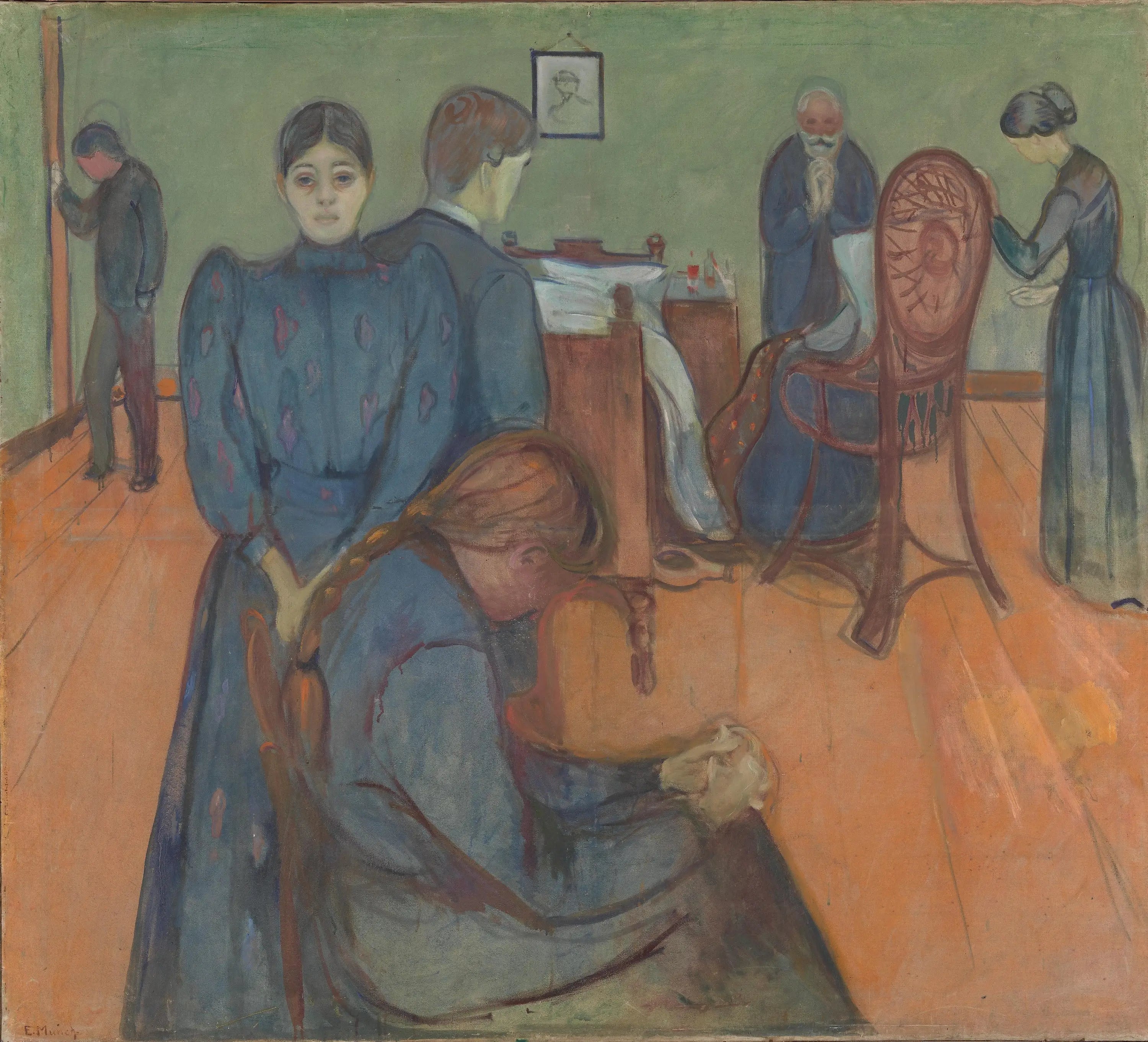 La Mort dans la chambre du malade - Edvard Munch image 1 tableau peint à l’huile sur toile