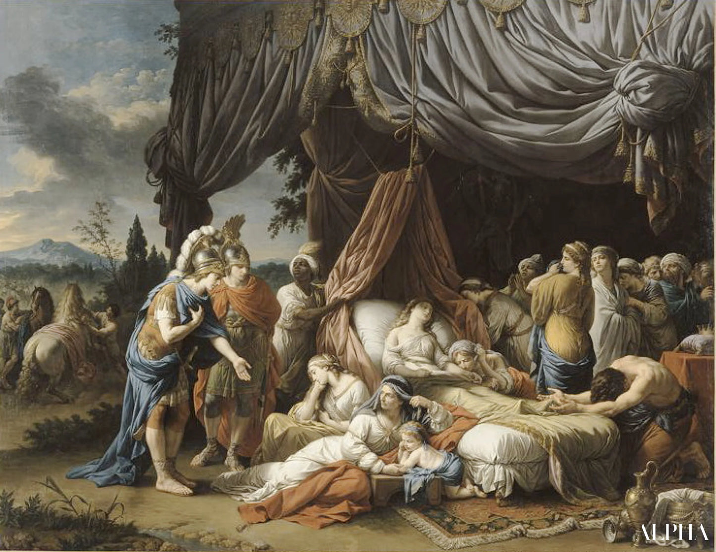 La mort de la femme de Darius, Lagrenée - Louis Jean François Lagrenée - Reproductions de tableaux et peintures haut de gamme
