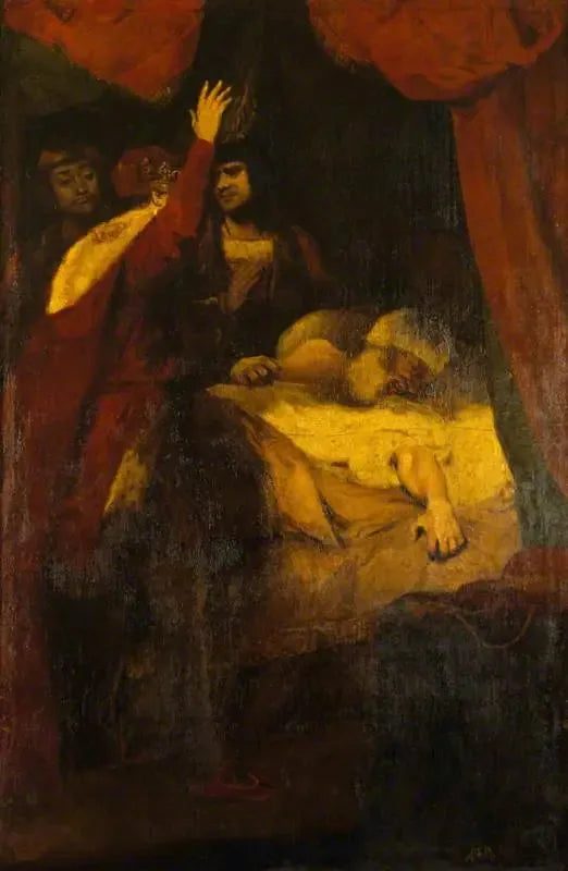 कार्डिनल बोफोर्ट की मृत्यु (1377-1447) (हैरी VI विलियम शेक्सपियर से अंश, भाग II, अधिनियम III, दृश्य III) - जॉशुआ रेनॉल्ड्स