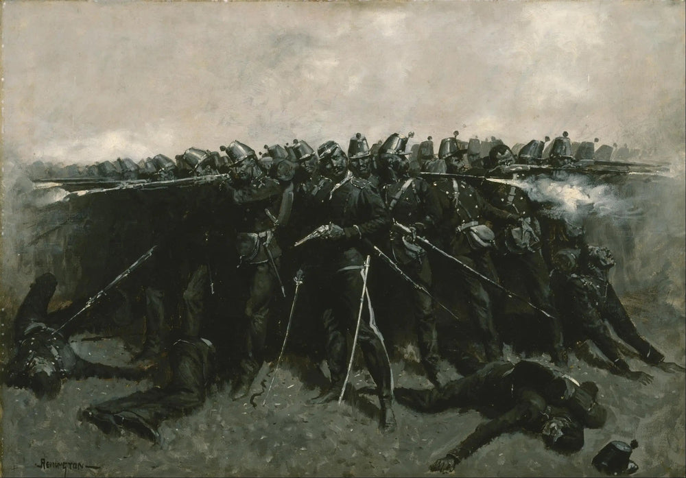 La place de l'infanterie - Frederic Remington image 1 tableau peint à l’huile sur toile