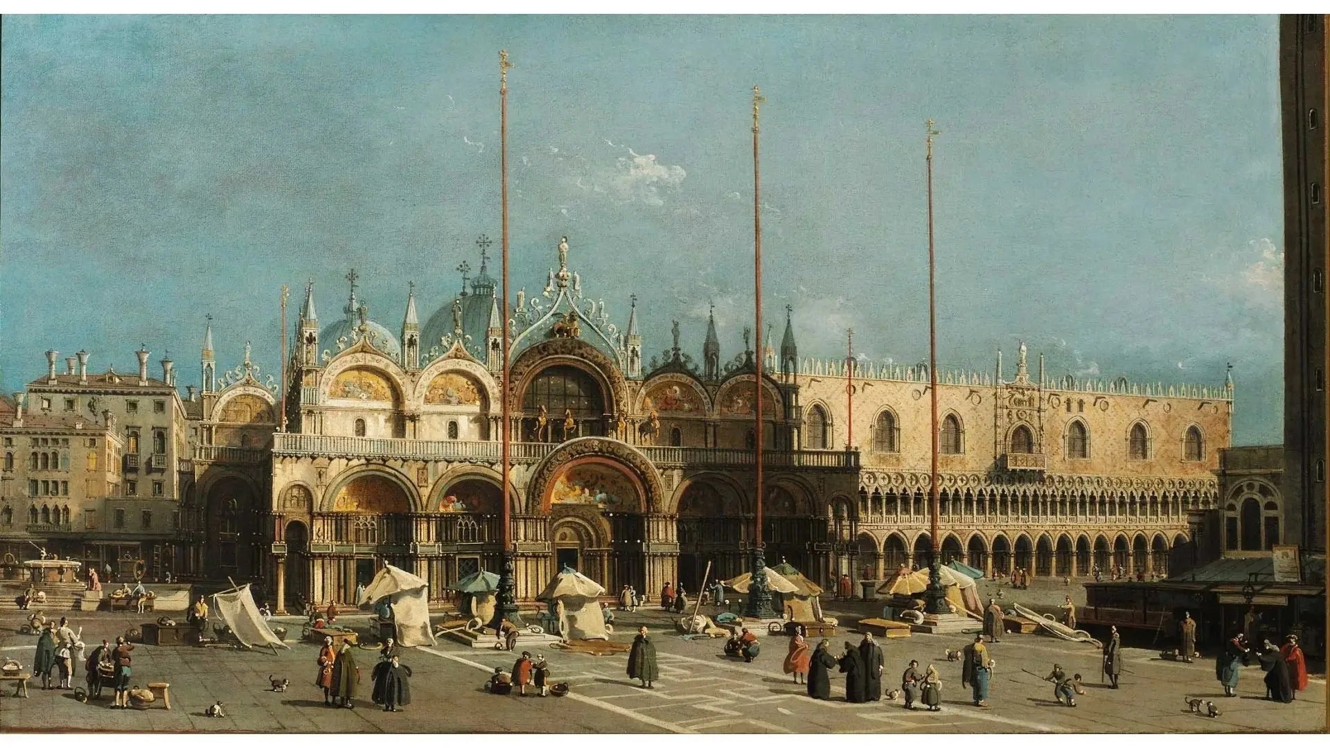 La place Saint-Marc à Venise - Canaletto image 1 reproduction artisanale de tableau