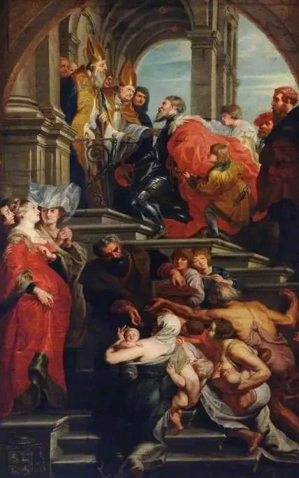 La réception de Saint Bavon, le saint patron de Gand - Peter Paul Rubens image 1 tableau peint à l’huile sur toile