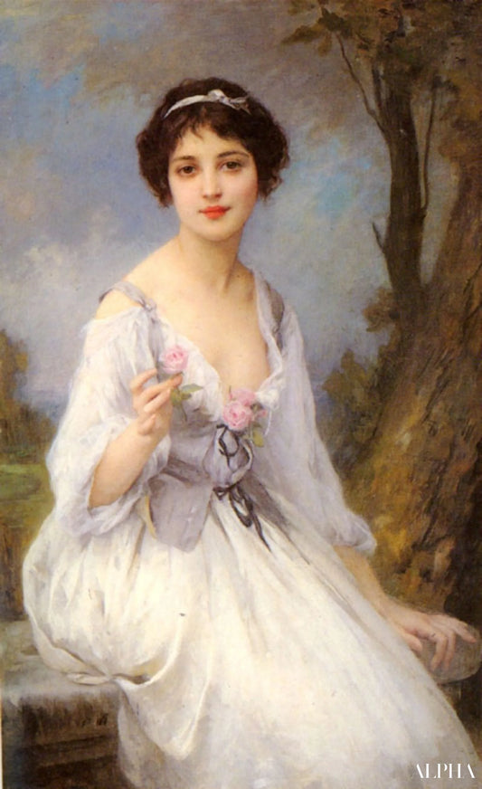 La Rose Rose - Charles-Amable Lenoir - Reproductions de tableaux et peintures haut de gamme