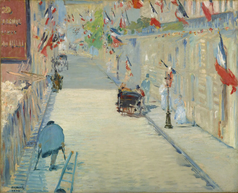 ध्वजों के साथ मोस्नियर की सड़क - Édouard Manet