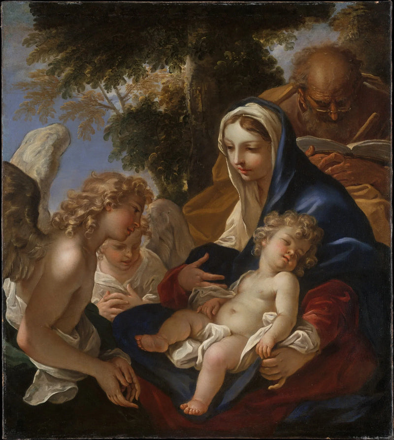 सेंट फैमिली विद एंजेल्स - सेबास्टियानो रिक्की