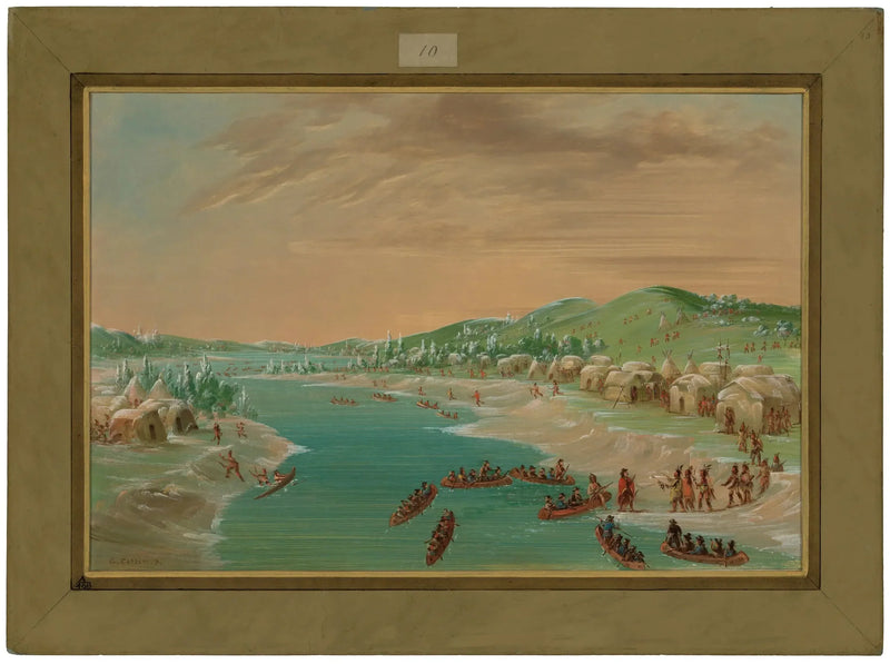 ला सैल और उसका जुलूस इलिनॉय के गांव में पहुंचते हैं। 1 जनवरी 1680 - जॉर्ज कैटलिन