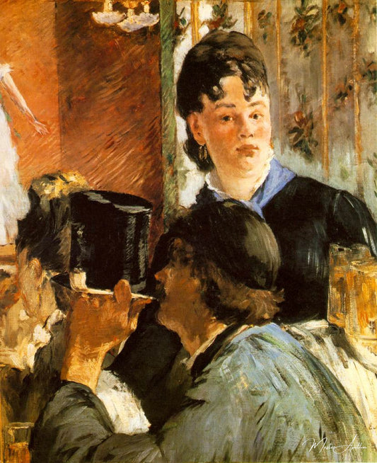 La serveuse de Bocks - Edouard Manet - Reproductions de tableaux et peintures haut de gamme