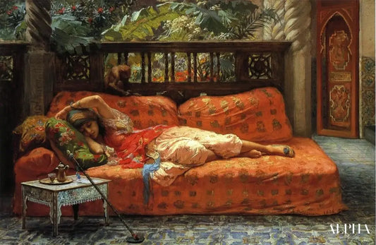 La sieste - Frederick Arthur Bridgman - Reproductions de tableaux et peintures haut de gamme