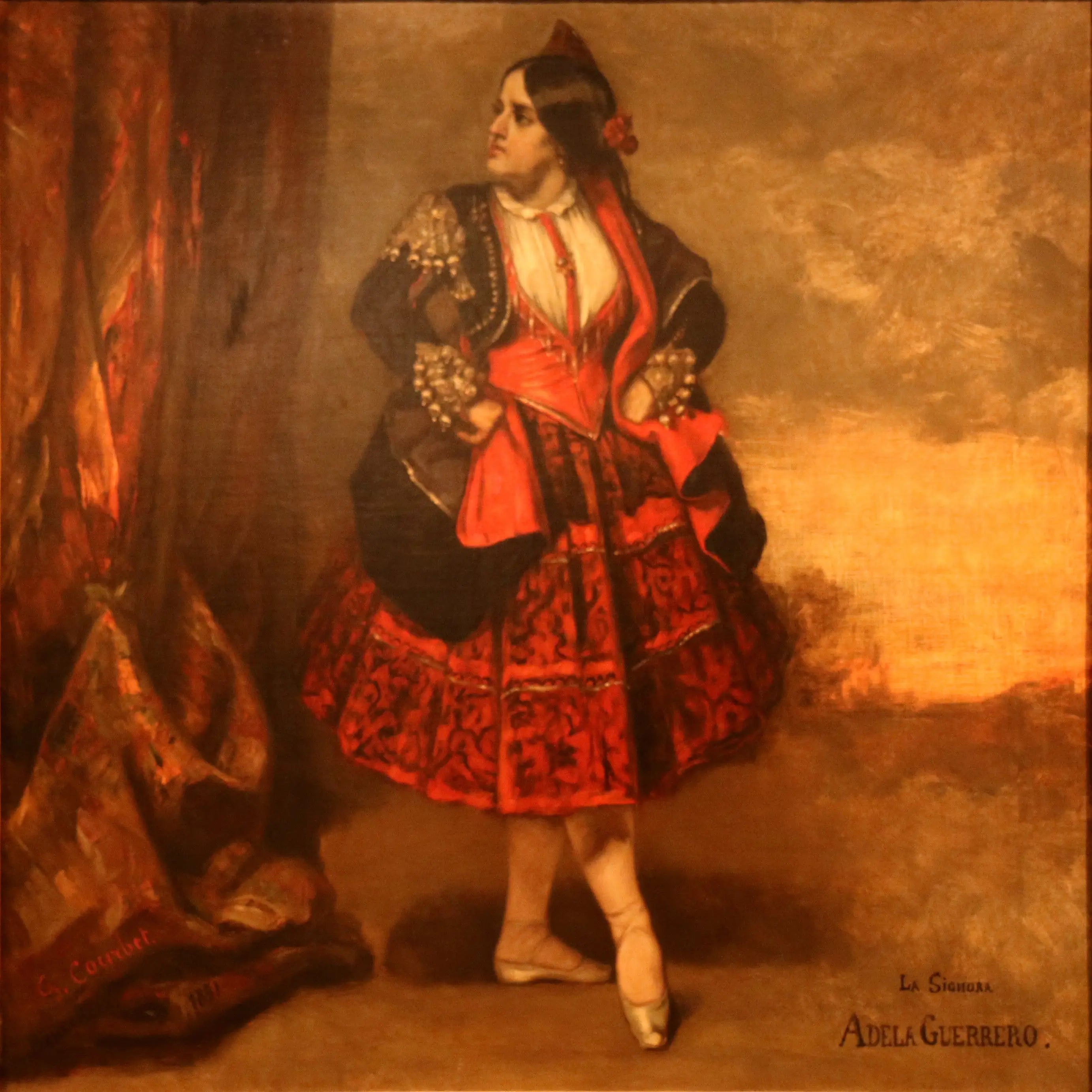 La signora Adela Guerrero, danseuse espagnole - Gustave Courbet image 1 reproduction d’œuvre d’art à l’huile