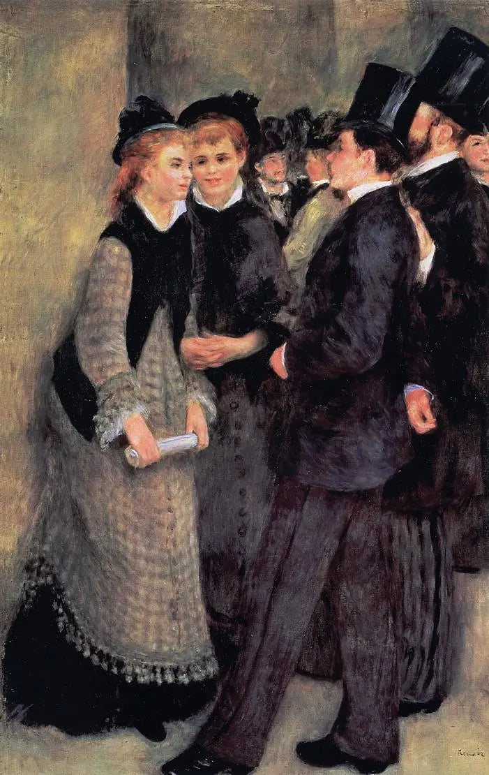 La sortie du Conservatoire - Pierre-Auguste Renoir image 1 copie peinte à la main à l’huile