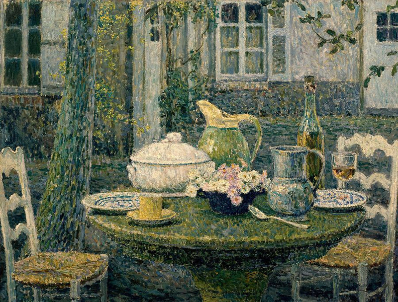 वसंत की मेज़, Gerberoy - Henri Le Sidaner