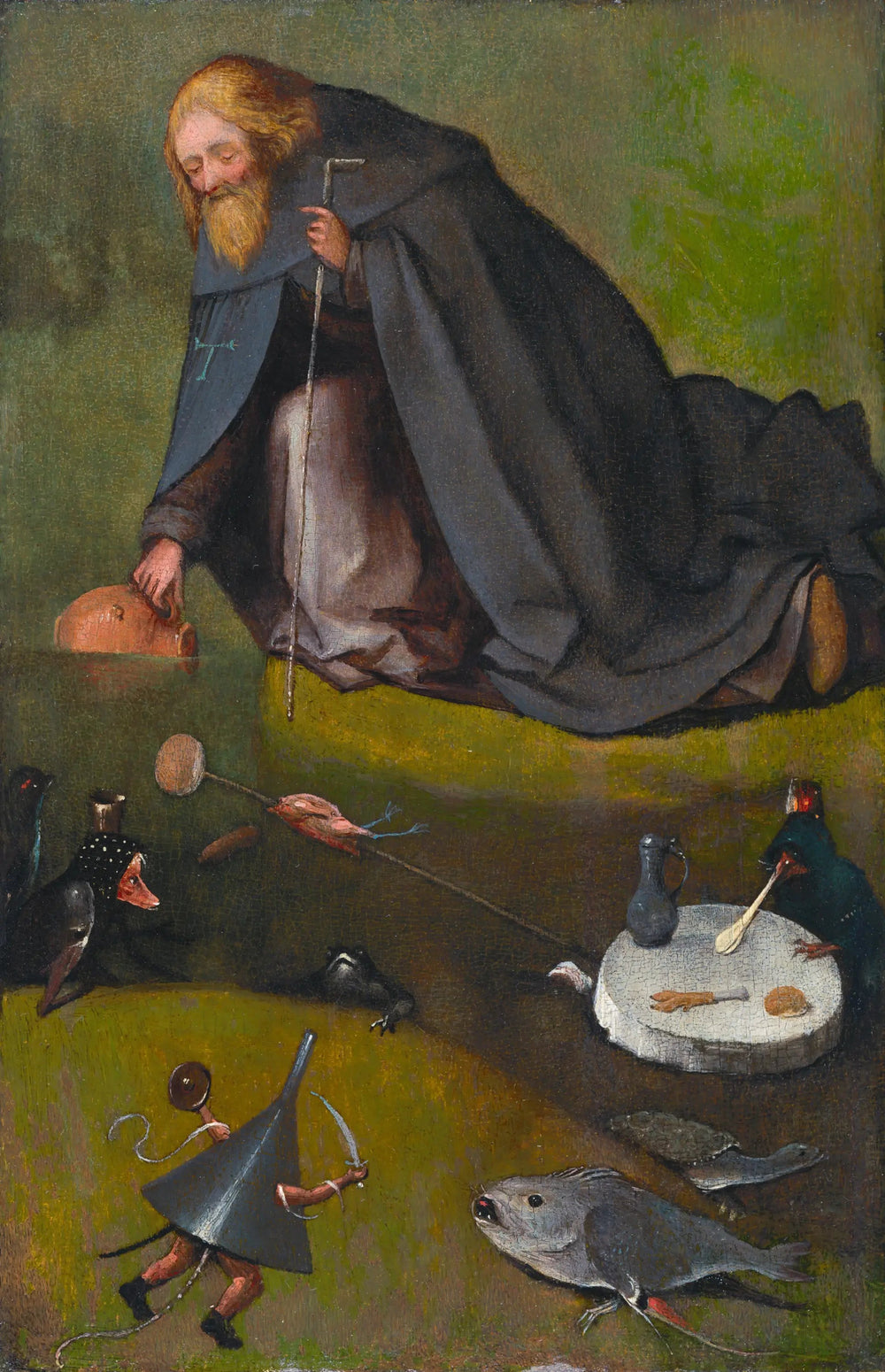 La Tentation de saint Antoine - Hieronymus Bosch image 1 copie peinte à la main à l’huile